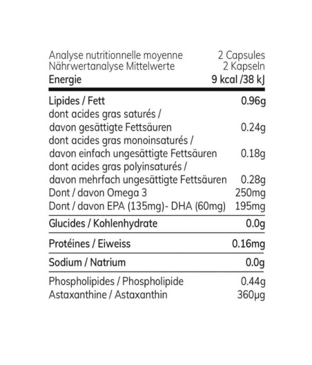 Krill + Vitamine D3 et K2 60 caps. 500 mg