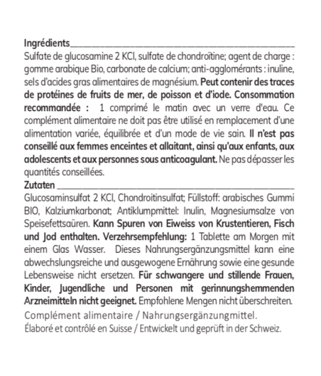 Glucosamine + Chondroïtine