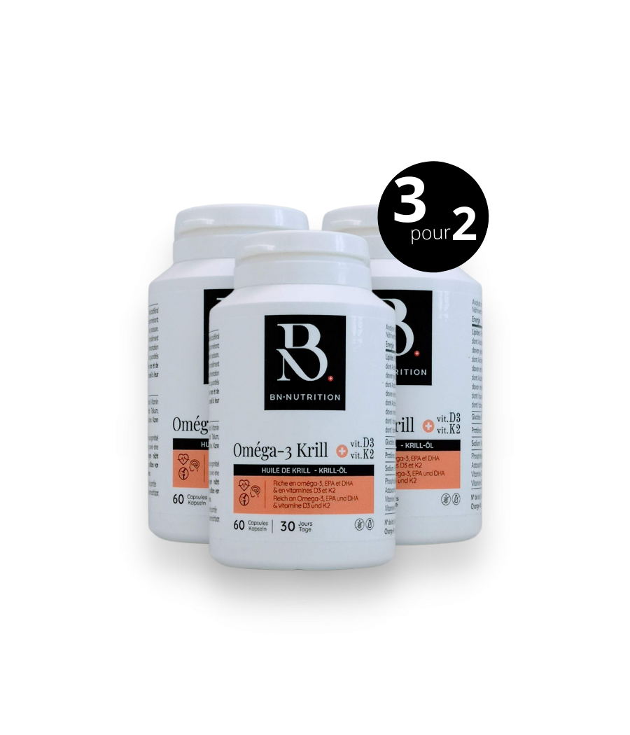 Krill + Vitamin D3 60 caps. 500 mg (3 pour 2) Krill + Vitamin D3 60 caps. 500 mg (3 pour 2)