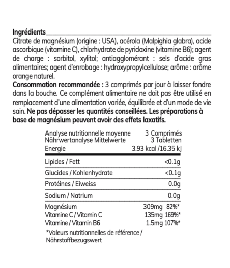 Magnesium + Vitamin C and B6